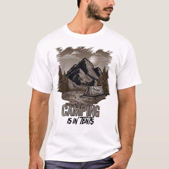 Camiseta O Acampamento Está Em Tendas (Frente)