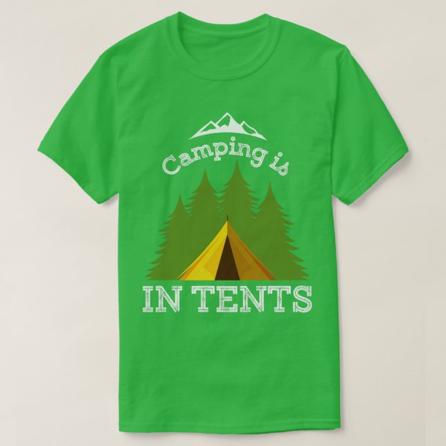 Camiseta O Acampamento Está Em Tendas 2 (Frente do Design)