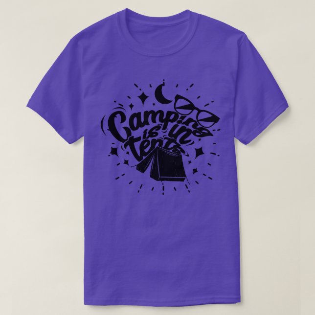 Camiseta O Acampamento Está Em Tendas 5 (Frente do Design)
