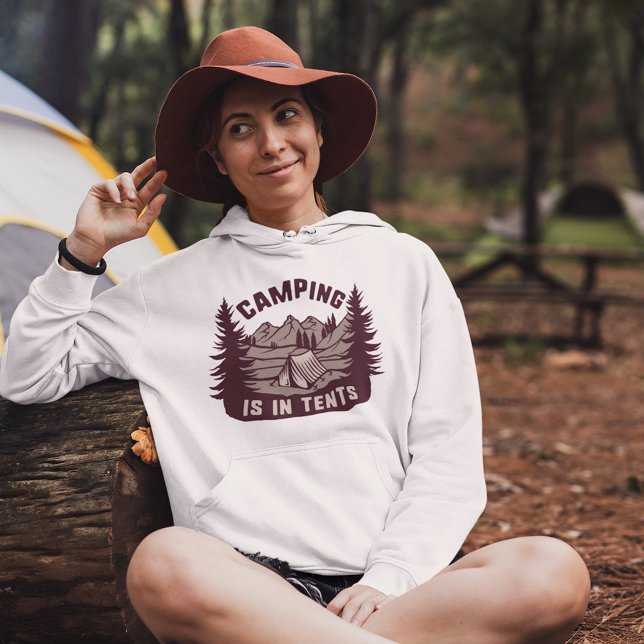 Camiseta O Acampamento Está Em Tendas Hoodie (Criador carregado)