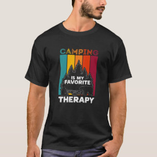 Camiseta O Acampamento Vintage É Minha Terapia Favorita Eng