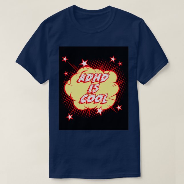 Camiseta O ADHD é legal 3 (Frente do Design)