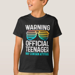 Camiseta O Adolescente Oficial Pode Conter Óculos De Atitud