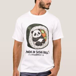 Camiseta O Adorável Rolinho de Sushi de Panda dos Seus Sonh