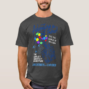 Camiseta O Adventure Pixar UP Está Lá Fora, Artesanato Vint