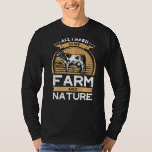 Camiseta O Agricultor De Vaca Só Preciso Da Minha Fazenda E