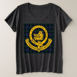 Camiseta O ajustado Solto Tartan + Tee do Logotipo
