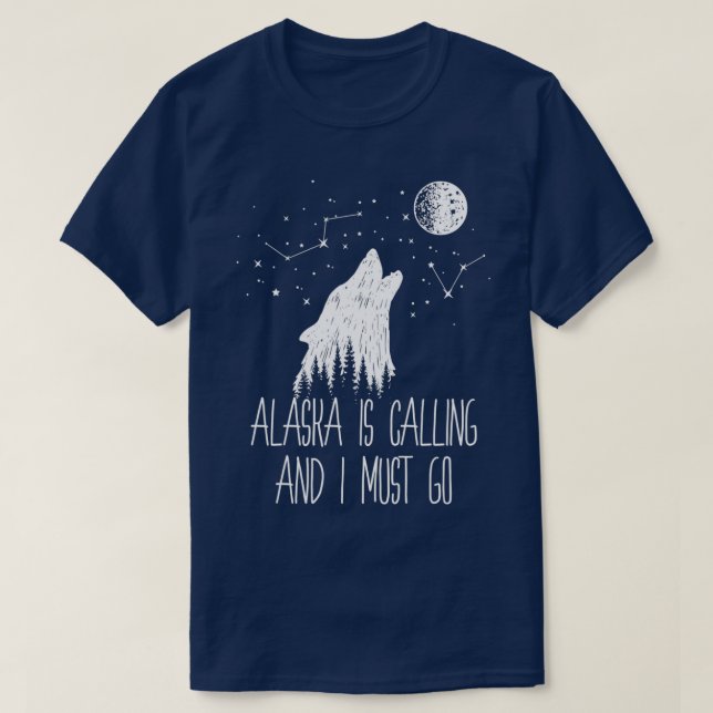 Camiseta O Alaska está ligando e eu tenho que ir ao Alasca (Frente do Design)