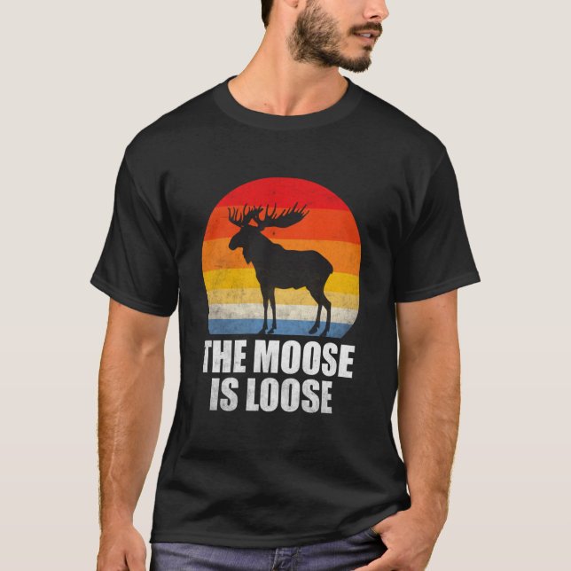Camiseta O Alce Está Solto Alasca Alce (Frente)