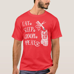 Camiseta o aliciamento de cães come o noivo repetir