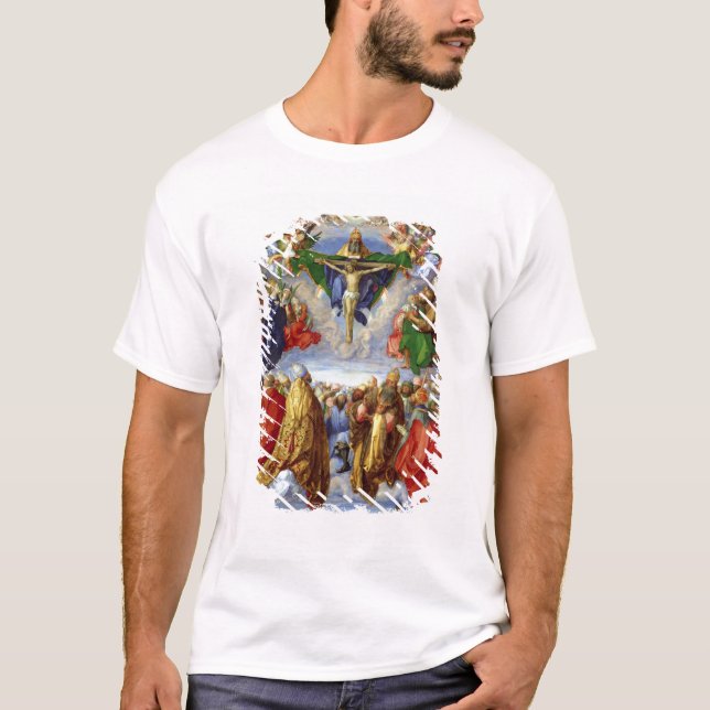 Camiseta O Altarpiece de Landauer, todo o dia de santos, (Frente)