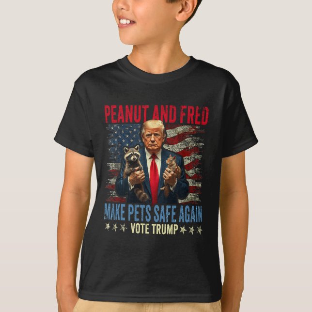 Camiseta O Amendoim E O Fred Tornam Os Animais Seguros Nova (Frente)