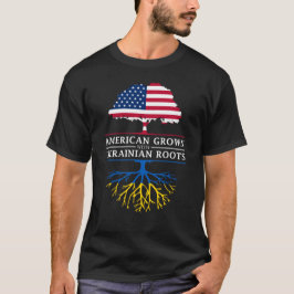 Camiseta O americano crescido com ucraniano enraíza