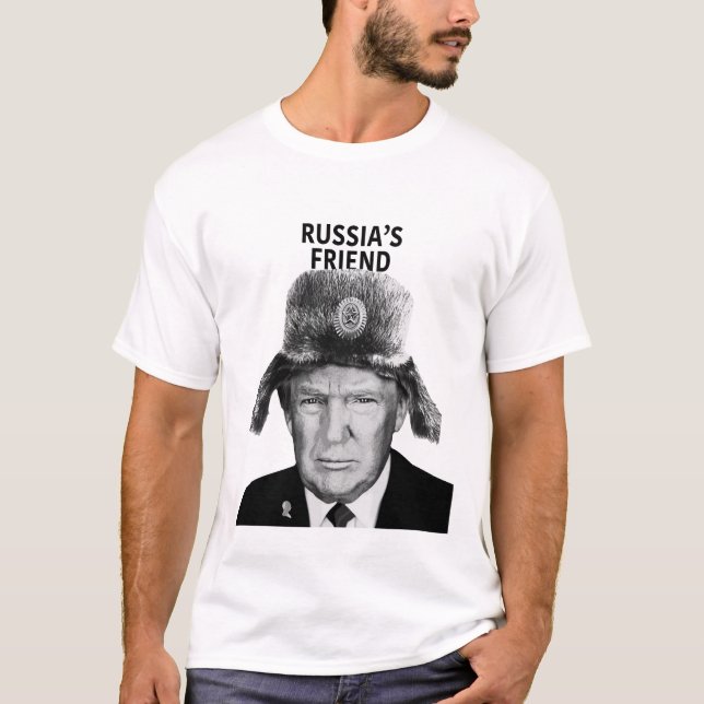 Camiseta O amigo russo Trump Russia Putin (Frente)