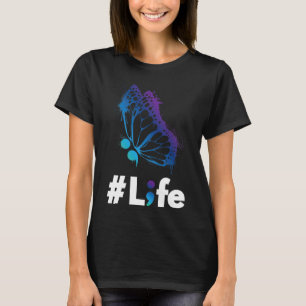 Camiseta O Amor À Vida E O Apoio À Sensibilização Para A Pr