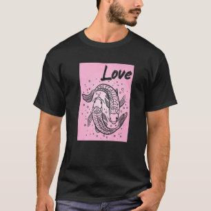 Camiseta O amor ama ?? Peixe Koi Yin e Yang