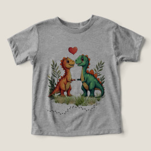 Camiseta O amor atingiu os dinossauros