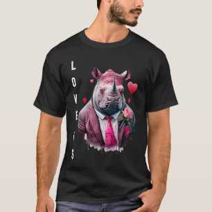 Camiseta O amor atrativo é com o Dia de os namorados do cor