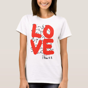 Camiseta O amor cobrir uma multidão de pecados