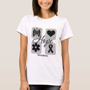 Camiseta O amor da esperança da melanoma inspira a