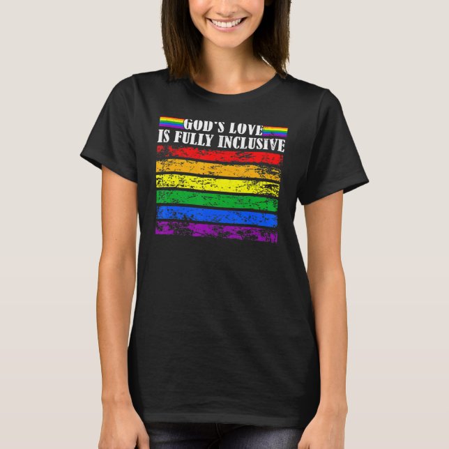 Camiseta O amor de Deus é completamente inclusivo Lgbt Orgu (Frente)