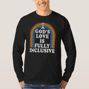 Camiseta O amor de Deus é Gay cristão totalmente inclusivo 