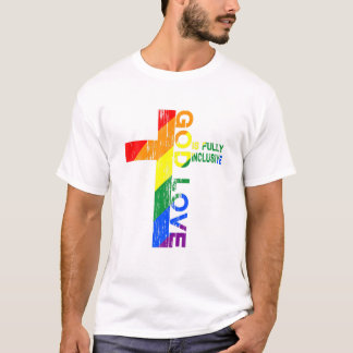 Camiseta O amor de Deus é Jesus cristão totalmente inclusiv