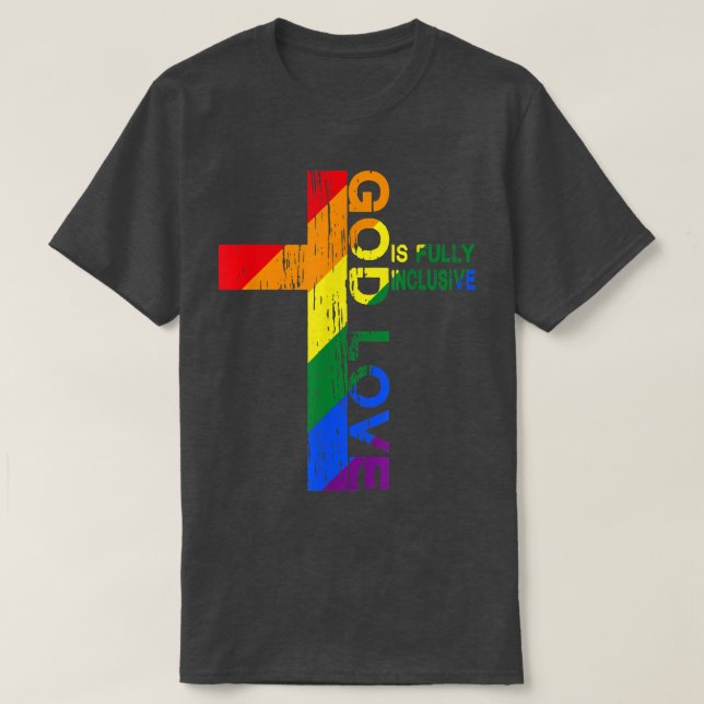 Camiseta O amor de Deus é Jesus cristão totalmente inclusiv (Frente do Design)