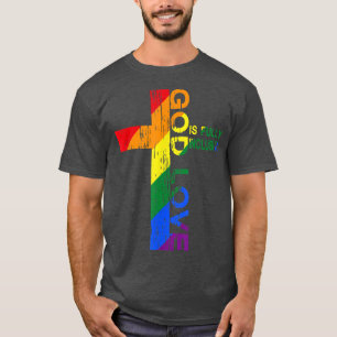 Camiseta O amor de Deus é Jesus cristão totalmente inclusiv