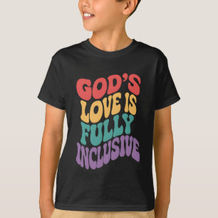 Camiseta O amor de Deus é Jesus cristão totalmente inclusiv