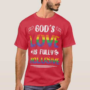 Camiseta O amor de Deus é totalmente inclusivo ao Rainbow L