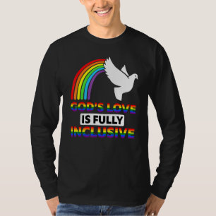 Camiseta O amor de Deus é totalmente inclusivo no Lgbtq Rai