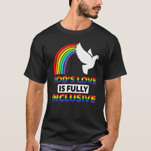 Camiseta O amor de Deus é totalmente inclusivo no Lgbtq Rai