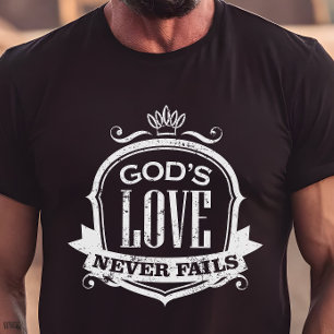 Camiseta O Amor de Deus Nunca Falha Cristão