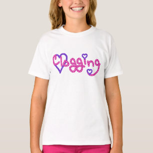 Camiseta O amor de obstrução dos dançarinos Stars o rosa