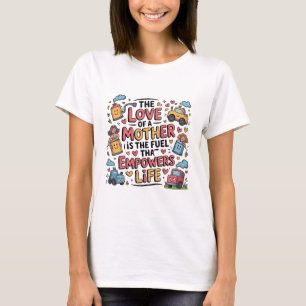 Camiseta O Amor De Uma Mãe É O Combustível Que Capacita A V