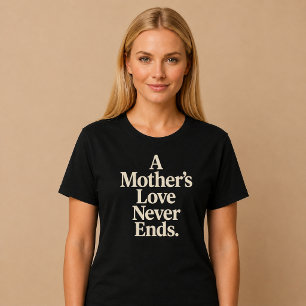 Camiseta O Amor de uma Mãe Nunca Acaba
