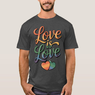 Camiseta O Amor do Arco-íris É Design Loveypography retrô