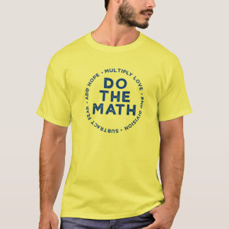 Camiseta O Amor Do Math X Acrescenta O Slogan Esperança Que