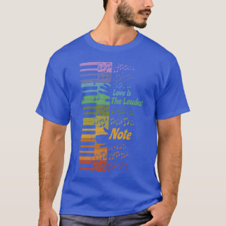 Camiseta O Amor é a Nota Mais Alta Orgulho Arco-Íris LGBT P