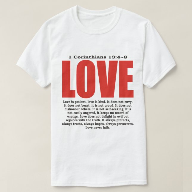 CAMISETA O AMOR É AMÁVEL (Frente do Design)