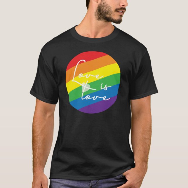 Camiseta O amor é amor, aliado da igreja LGBTQI (Frente)