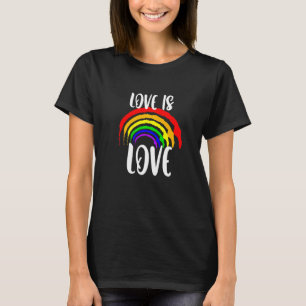 Camiseta O Amor é Amor Arco-íris Gay e Lésbica Orgulho Lgbt