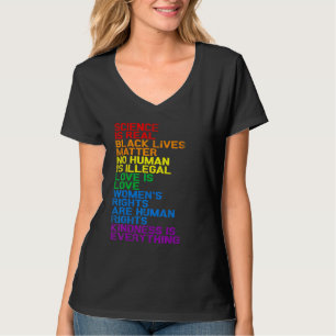 Camiseta O Amor é Amor Bandeira LGBT A Ciência é Real BLM M