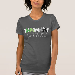Camiseta O Amor é Amor Borboleta Aromântico