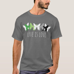 Camiseta O Amor É Amor Borboleta Aromântico
