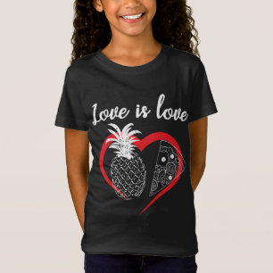 Camiseta O Amor É Dia de os namorados Pineapple Pizza Lover