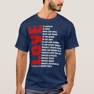 Camiseta O Amor É Doente 1 Corintianos 13 Bíblia Verso
