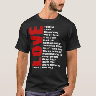Camiseta O Amor É Doente 1 Corintianos 13 Bíblias Verso 