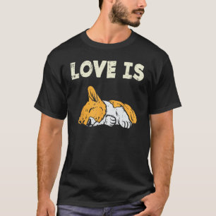 Camiseta O Amor É Galês Corgi Cute Animal Pet Dog Owne